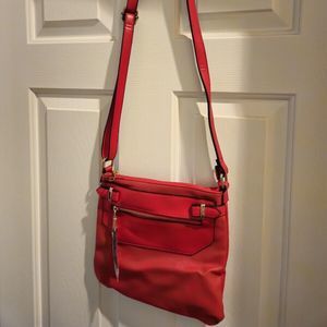 Aldo Red Purse Handbag with adjustable strap  10" x 11"